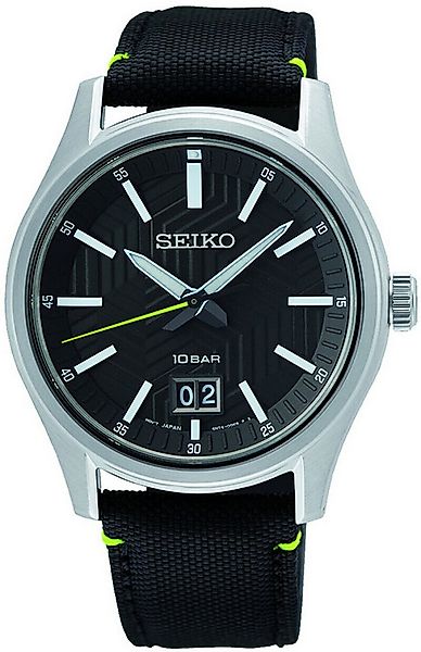 Seiko Quarzuhr Herrenuhr Großdatum, Textilband - Seiko Modell: SUR517P1 günstig online kaufen