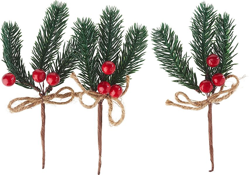 Kunstpflanze Tannenzweig mit Beeren, VBS, 3 günstig online kaufen