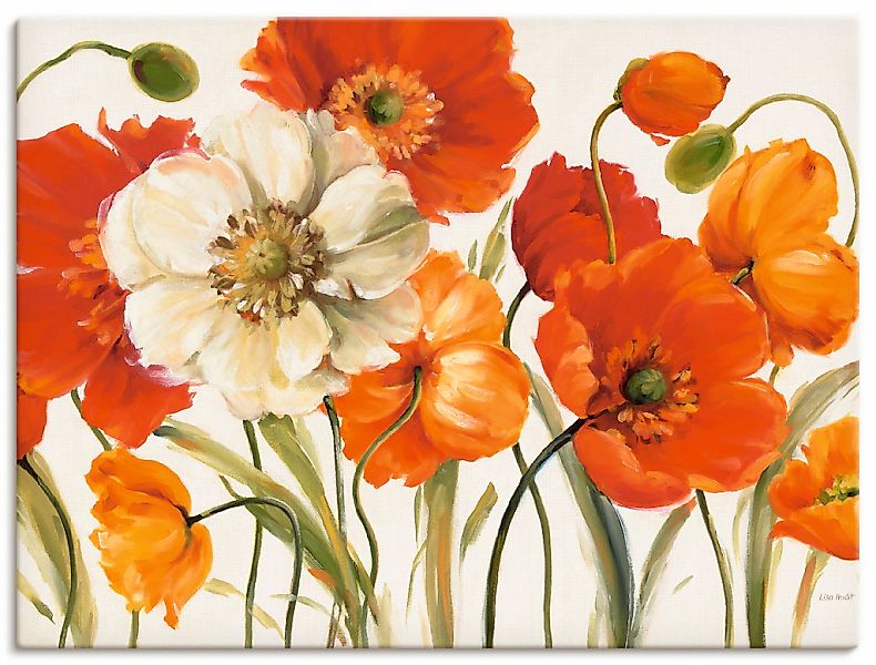 Artland "Mohnblumen I" Blumen 1 Stk. tlg. als Leinwandbild, Poster in versc günstig online kaufen