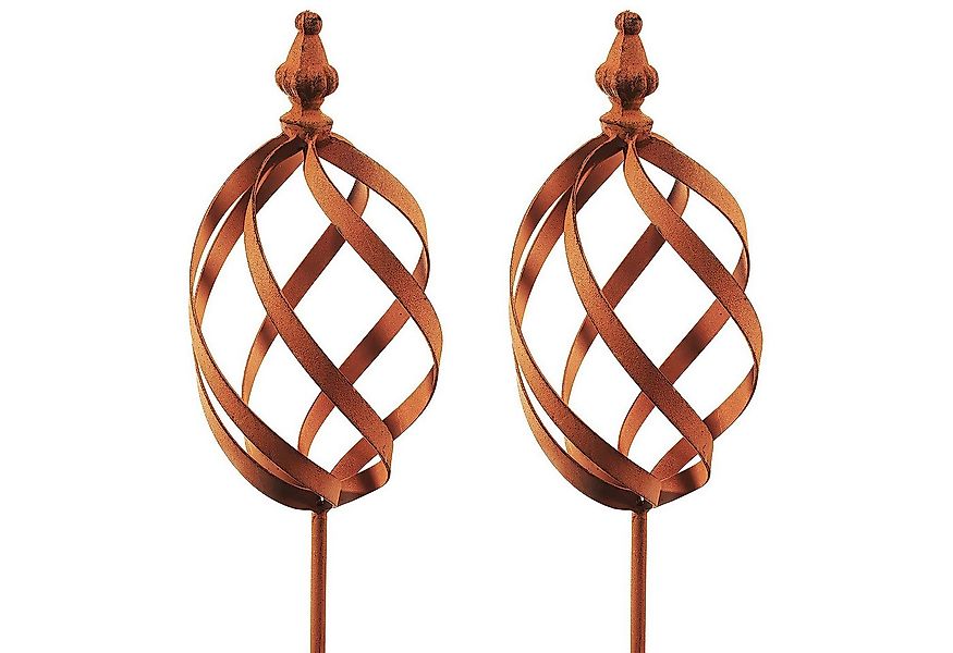 Kobolo Gartenstecker Dekostecker RUSTY MARBLE in Rostoptik S/2 (Set, 2 Stüc günstig online kaufen