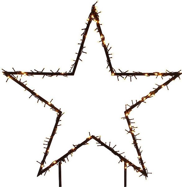 Luca Lighting LED Stern LED Gartenstecker Leuchtstern Metall schwarz, LED f günstig online kaufen