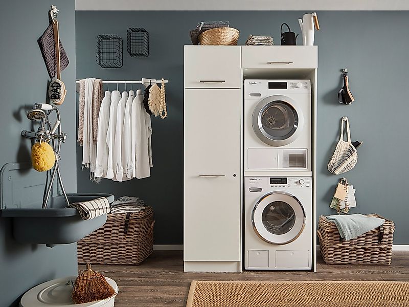 freiraum Waschmaschinenumbauschrank LAUNDREEZY in weiß - 117,5x200x67,5 (Bx günstig online kaufen