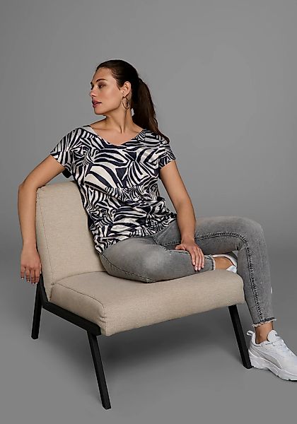 Laura Scott Shirtbluse, in Shirt-Optik, vorne leichtglänzender Satin günstig online kaufen