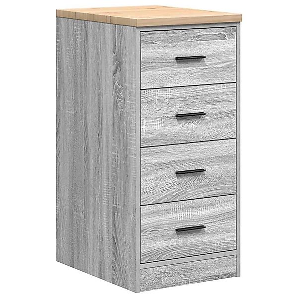 vidaXL Schrankmodule Garagen-Aufbewahrungsschrank Grau Sonoma Massivholz günstig online kaufen