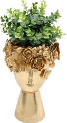 KARE Deko-Vase Flowercrown, Höhe 30 cm, Ø 20 cm, goldfarben günstig online kaufen