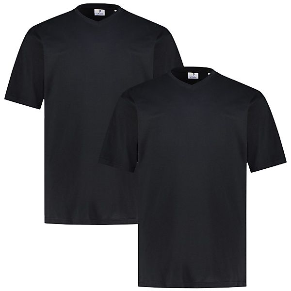 Pfundskerl Doppelpack T-Shirt mit V-Ausschnitt Farbe schwarz Größe: 4XL günstig online kaufen