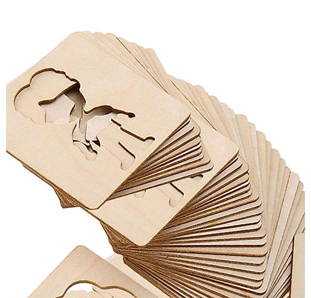 CLTYQ Malschablone Holz Maldekoration, 20 Designs DIY leere, unbemalte Holz günstig online kaufen