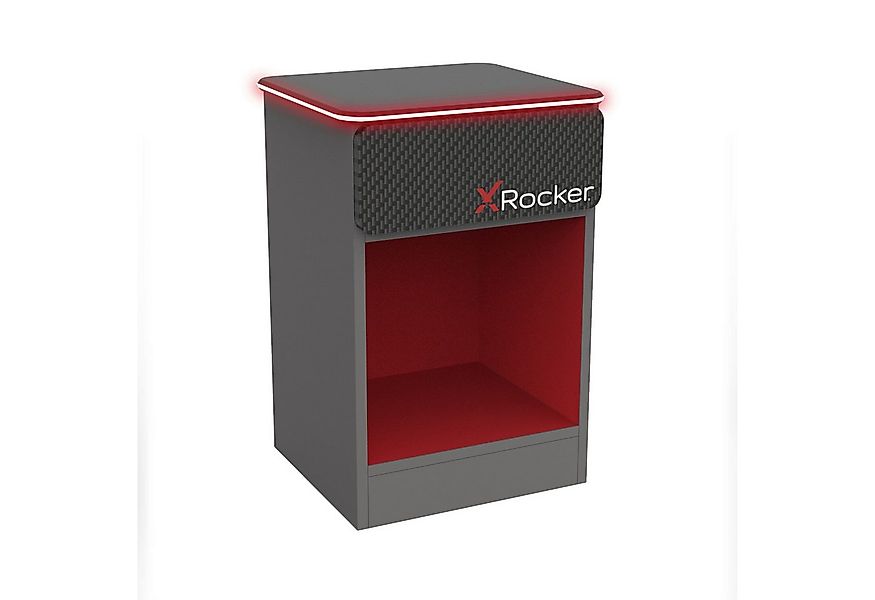 X Rocker Nachttisch Carbon-Tek Nachttisch mit LED-Beleuchtung & Wireless Ch günstig online kaufen