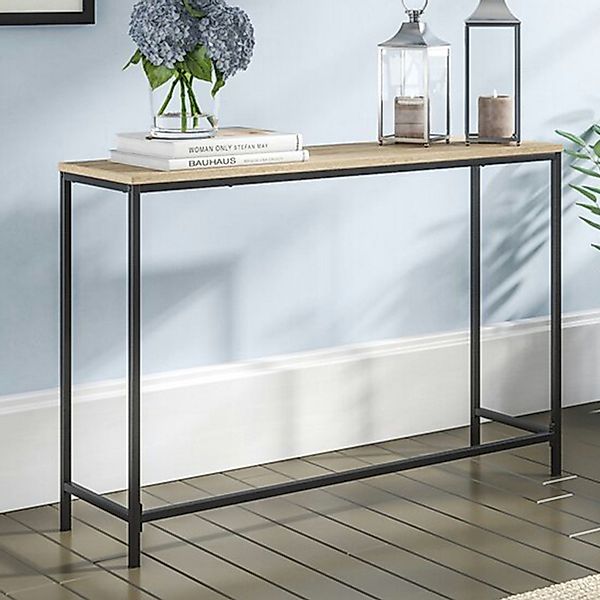 en.casa Konsolentisch, »Kronoby« Metall mit Glasplatte günstig online kaufen