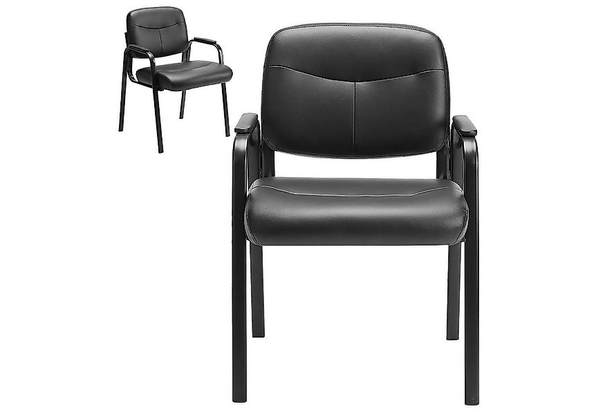 IDEASY Besucherstuhl Presseempfangsstuhl mit Armlehnen und Polstern, PU-Led günstig online kaufen