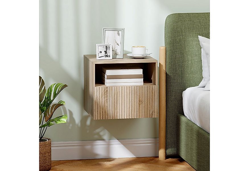 HOMCOM Nachttisch mit Schublade, offenes Fach (Nachtschrank, 1-St., Nachtko günstig online kaufen