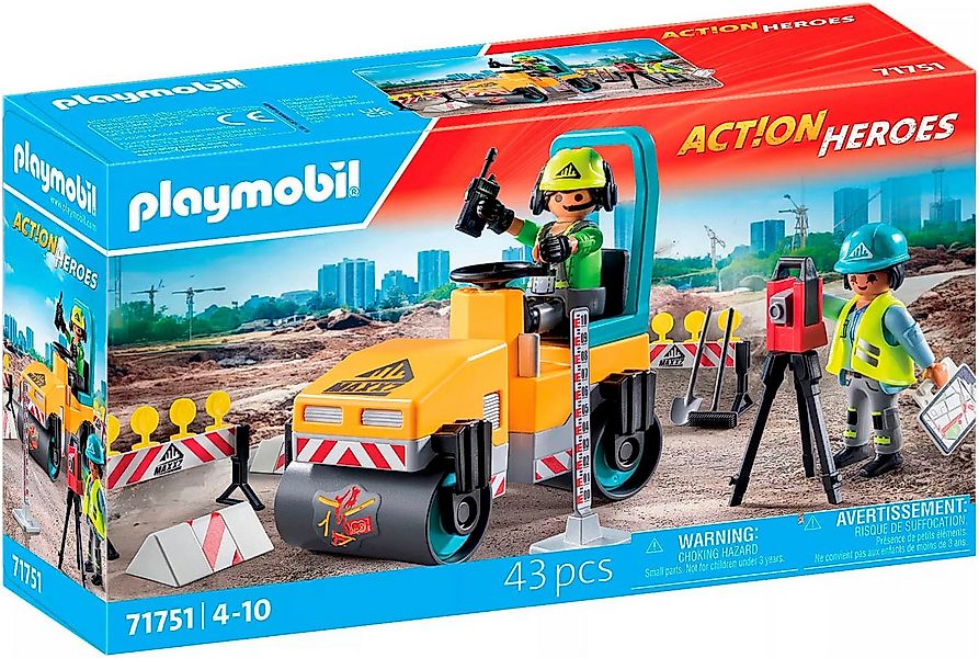 Playmobil® Straßenbaustelle (71751), Playmobil Action Heroes Konstruktions- günstig online kaufen