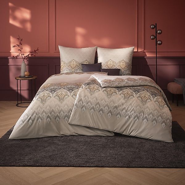 Estella Interlock Jersey Bettwäsche Sophia 6347-800 Kiesel 155x220 günstig online kaufen