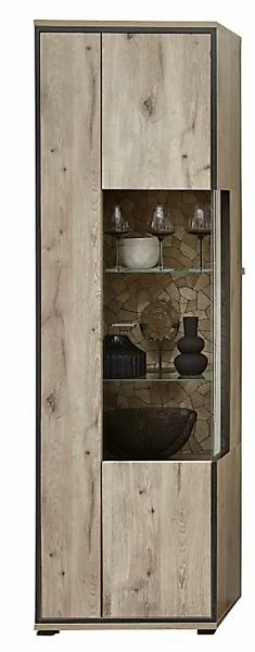 Vitrine 2-trg 60cm RUBEN von Wohn-Concept Viking Oak Nature günstig online kaufen