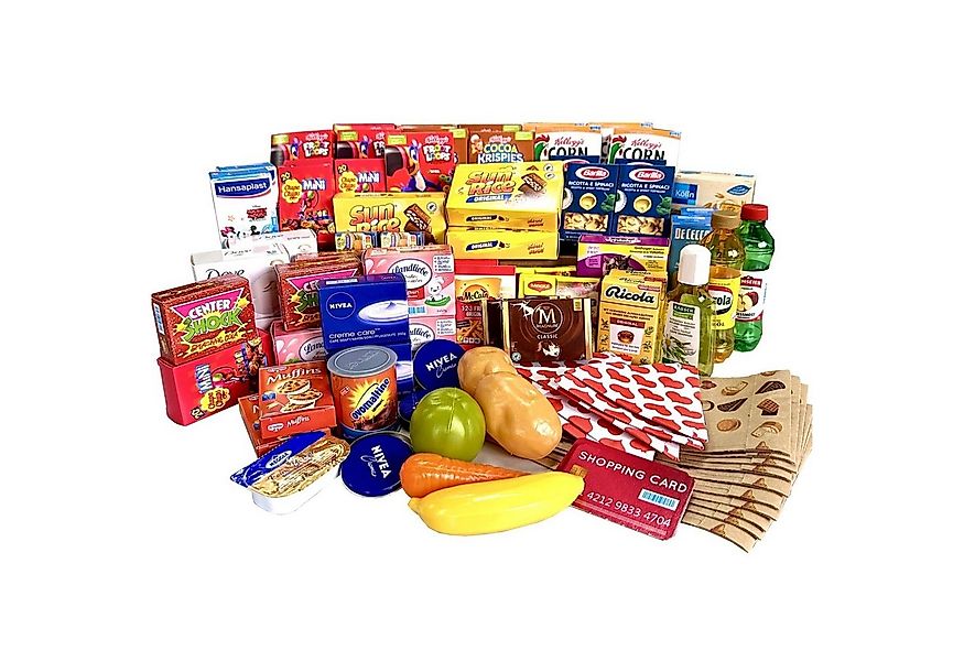 TikTakToo Kaufladensortiment Miniatur Faltschachteln für Kaufladen Zubehör, günstig online kaufen