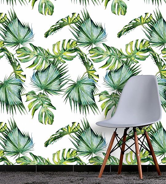 queence Vinyltapete »Delia«, bedruckt-Motiv-botanisch-floral-gemustert-natü günstig online kaufen