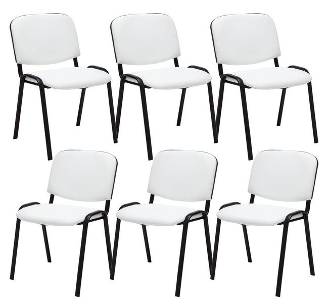 CLP Besucherstuhl Ken Kunstleder (6er Set), günstig online kaufen
