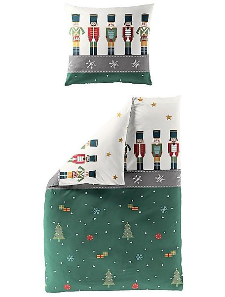 BIERBAUM Bettwäsche BIERBAUM Bettwäsche NUSSKNACKER Biber BL 135x200 cm grü günstig online kaufen