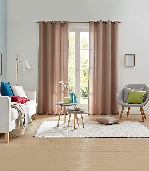 OTTO home "Parry" Ösen 2 Stk. tlg. 2-er Set, blickdicht, monochrom, basic günstig online kaufen