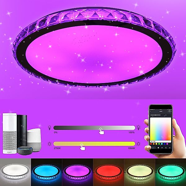 oyajia Deckenleuchte 36W RGB LED Deckenleuchte günstig online kaufen