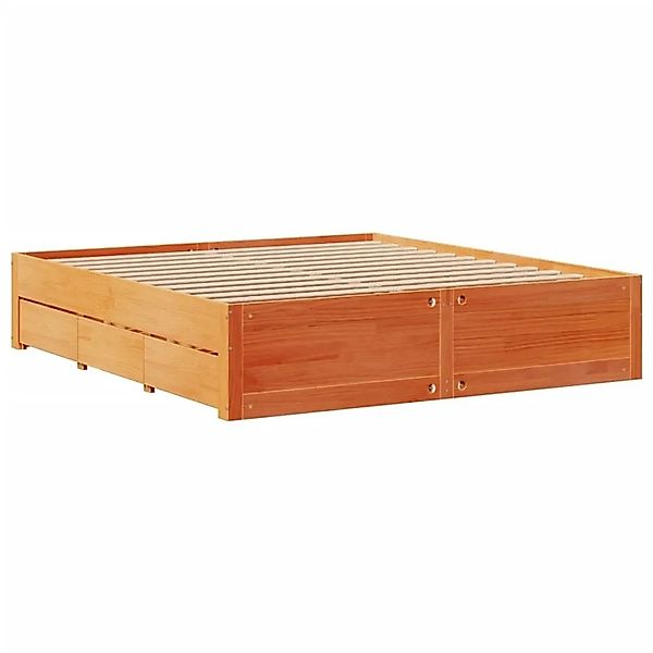 vidaXL Massivholzbett ohne Matratze mit Schubladen Braun 180x200 cm 3308797 günstig online kaufen
