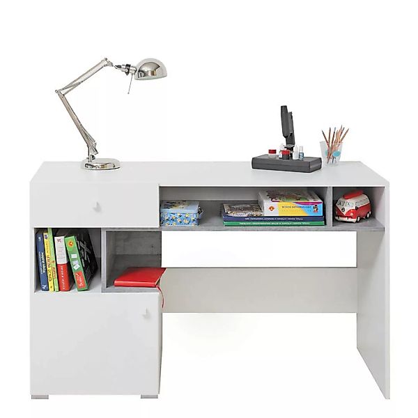 Schreibtisch in Beton weiß SEATTLE-133 günstig online kaufen