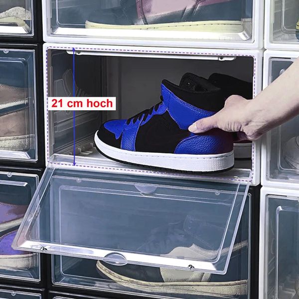HAC24 Schuhbox Schuhorganizer Aufbewahrungsbox Stapelbar Kunststoffbox günstig online kaufen