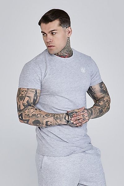 Siksilk T-Shirt SikSilk Herren Grau Marl Essentials T-Shirt günstig online kaufen