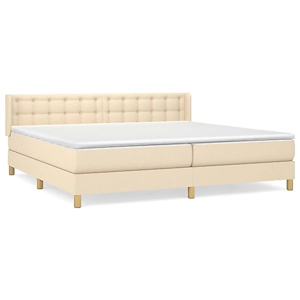 vidaXL Boxspringbett mit Matratze Creme 200x200 cm Stoff 3130622 günstig online kaufen