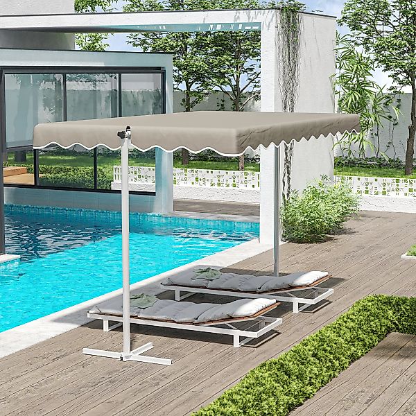 Outsunny Standmarkise 4,02 x 2,27 m Gartenmarkise mit 360° Drehbarem Dach, günstig online kaufen