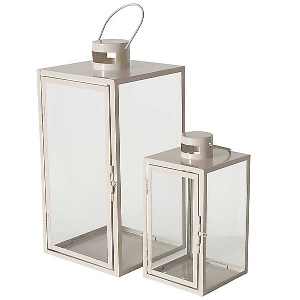 BOLTZE GRUPPE GmbH Kerzenlaterne Laterne aus Metall ARANIA, beige, 2er-Set günstig online kaufen