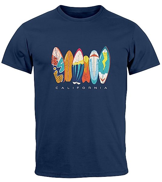 Neverless Print-Shirt Herren T-Shirt California Surfboards günstig online kaufen