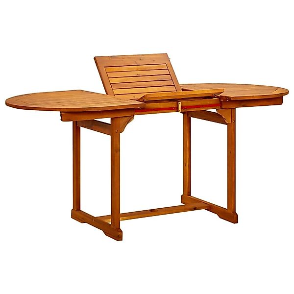 vidaXL Garten-Esstisch 120-170x80x75 cm Massivholz Akazie 316567 günstig online kaufen