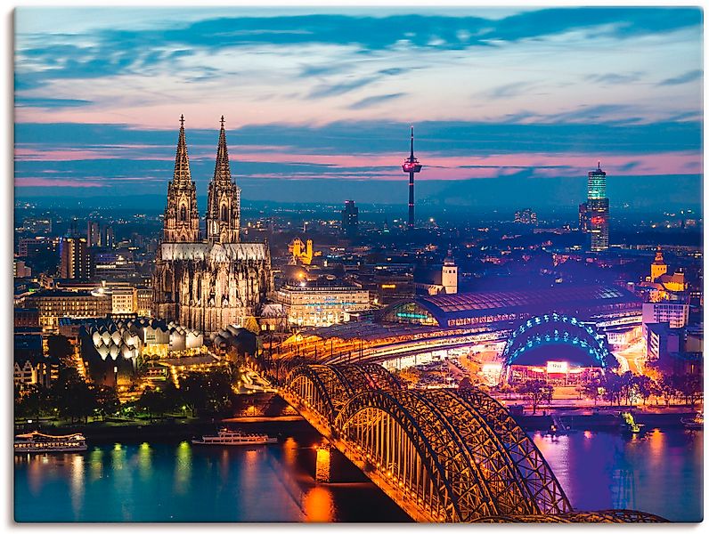Artland Wandbild »Köln Panorama am Abend« Deutschland 1 Stk. tlg. als Alubi günstig online kaufen