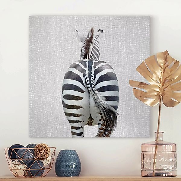Leinwandbild Zebra von hinten günstig online kaufen