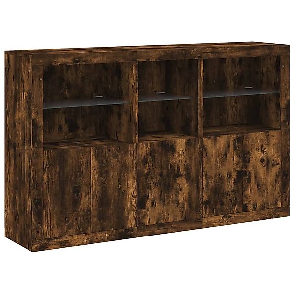 vidaXL Sideboard Sideboard mit LED-Leuchten Räuchereiche günstig online kaufen