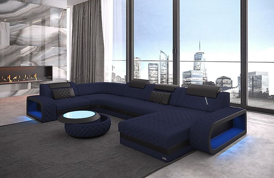Sofa Dreams Wohnlandschaft Couch Stoff Sofa Berlin U Form Polster Stoffsofa günstig online kaufen