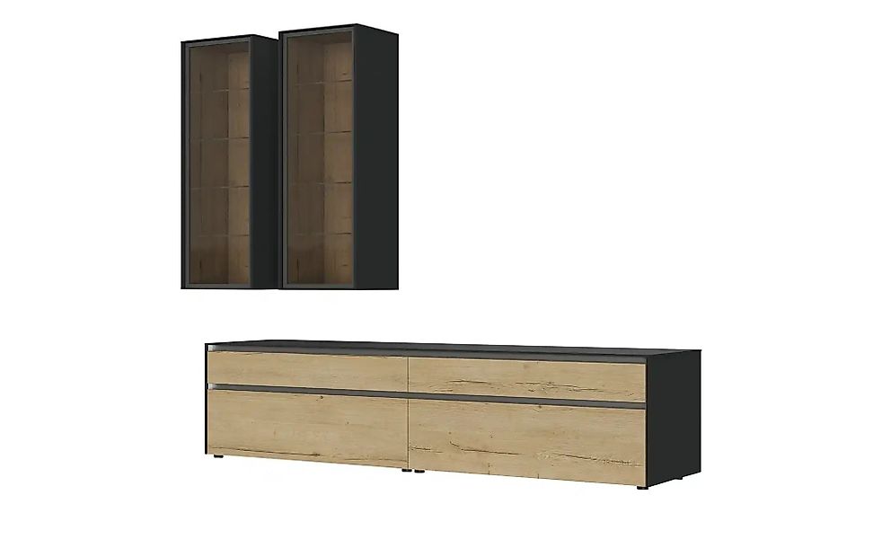 Wohnkombination  Metro Line ¦ schwarz ¦ Maße (cm): B: 290 H: 207 T: 60.0 Ko günstig online kaufen
