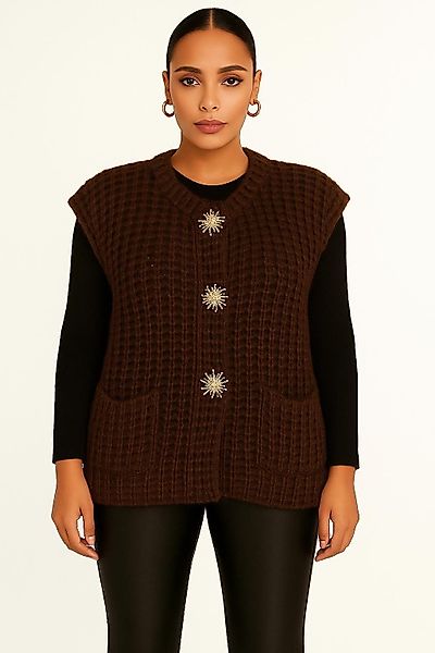 Worldclassca Strickweste WORLDCLASSCA Oversize Strickweste Ärmellos günstig online kaufen