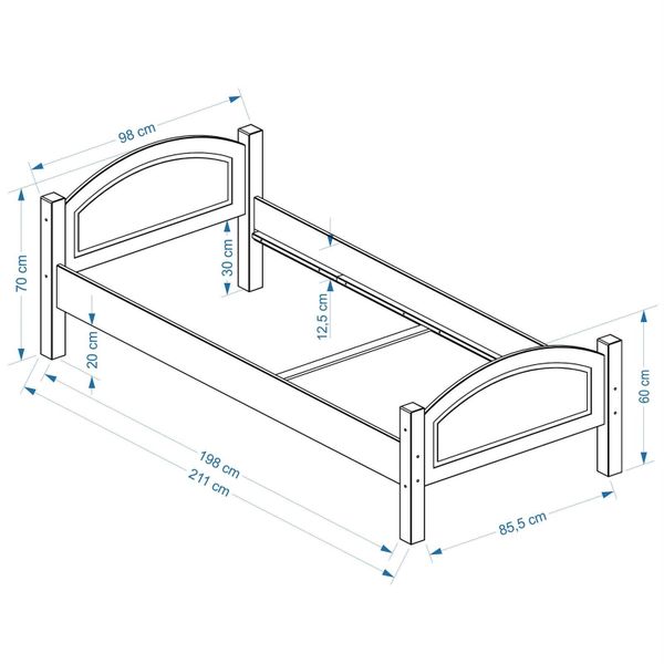 IDIMEX Massivholzbett FLIMS, Massivholzbett Bettgestell Landhausbett günstig online kaufen