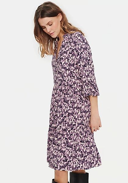 Saint Tropez Sommerkleid "EdaSZ Dress", mit Volant und 3/4 Ärmel günstig online kaufen
