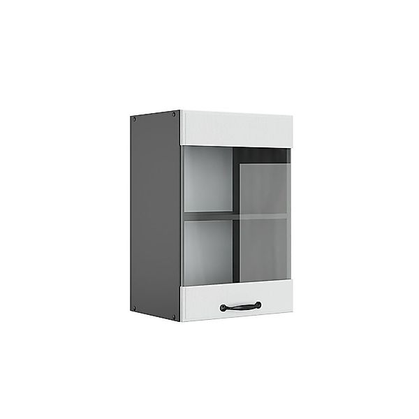 Vicco Glashängeschrank R-Line, Weiß Landhaus/Anthrazit, 40 günstig online kaufen