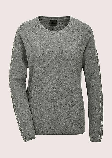 MADELEINE Longpullover "Kaschmirpullover Langarmshirt mit Strassdetails" günstig online kaufen