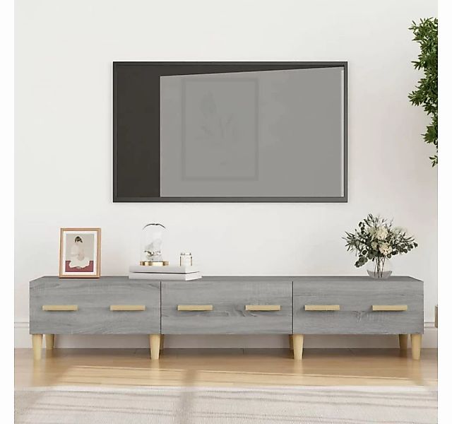 furnicato TV-Schrank Grau Sonoma 150x34,5x30 cm Holzwerkstoff günstig online kaufen