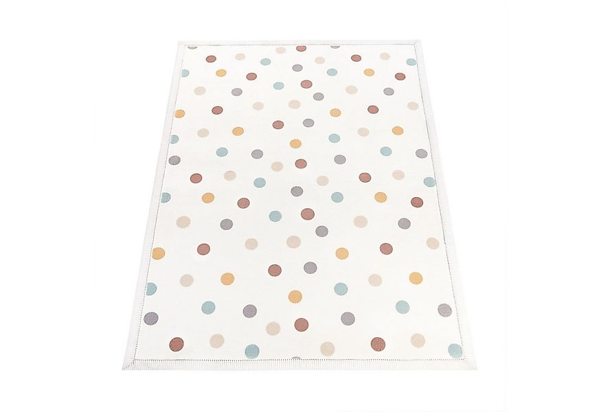 KADIMA DESIGN Kinderteppich waschmaschinenwaschbar Punkte Kindermotiv Kinde günstig online kaufen