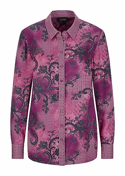 GOLDNER Hemdbluse "Kurzgröße Elegante Satinbluse mit Paisley-Design" günstig online kaufen