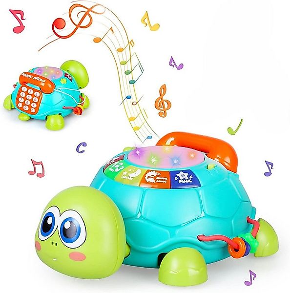 Kramow Spielturm-Spielzeugset Musikalisches Schildkröten-Krabbelspielzeug f günstig online kaufen