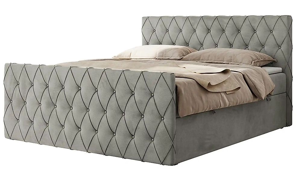 Boxbett mit Bettkasten Miren Duo ¦ grau ¦ Maße (cm): B: 121 H: 110 Betten > günstig online kaufen