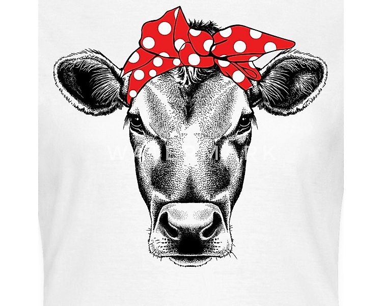 Spreadshirt T-Shirt Rockabilly Bandana Kuh Frauen T-Shirt (1-tlg) günstig online kaufen