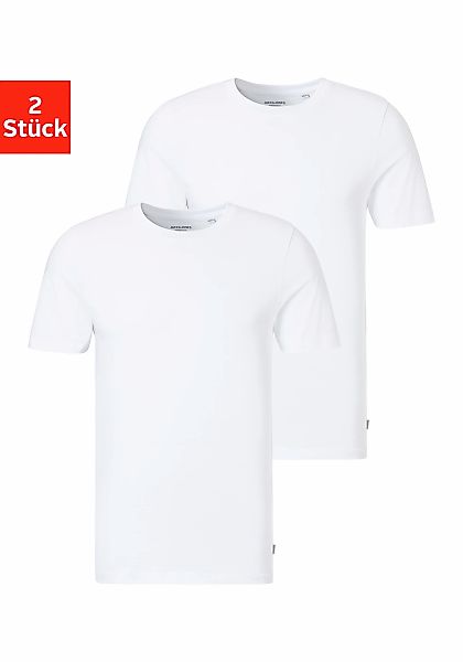 Jack & Jones T-Shirt "Crew-Neck" 2er-Pack, unifarben, modisch, regular fit, günstig online kaufen
